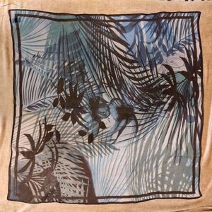 Adrienne Vittadini Tropical Foliage Print Silk Scarf, 35" x 35"
